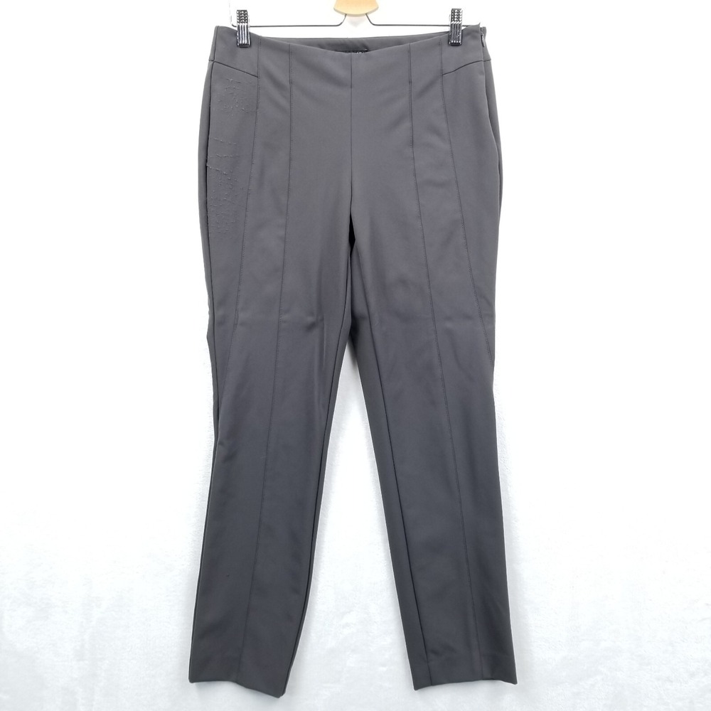 Peace of Cloth Pants Women 6 Gray Emory Stretch Slim Ankle Career Minimal Boss
